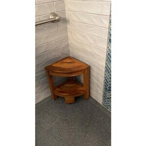 16.5" Teak Shower Bench, Teak Shower Stool, Corner Shower Bench